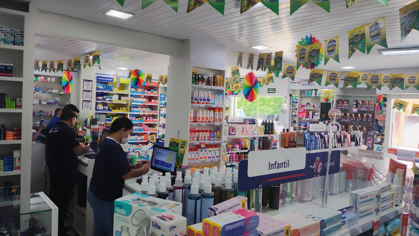 Equipe e variedade de produtos